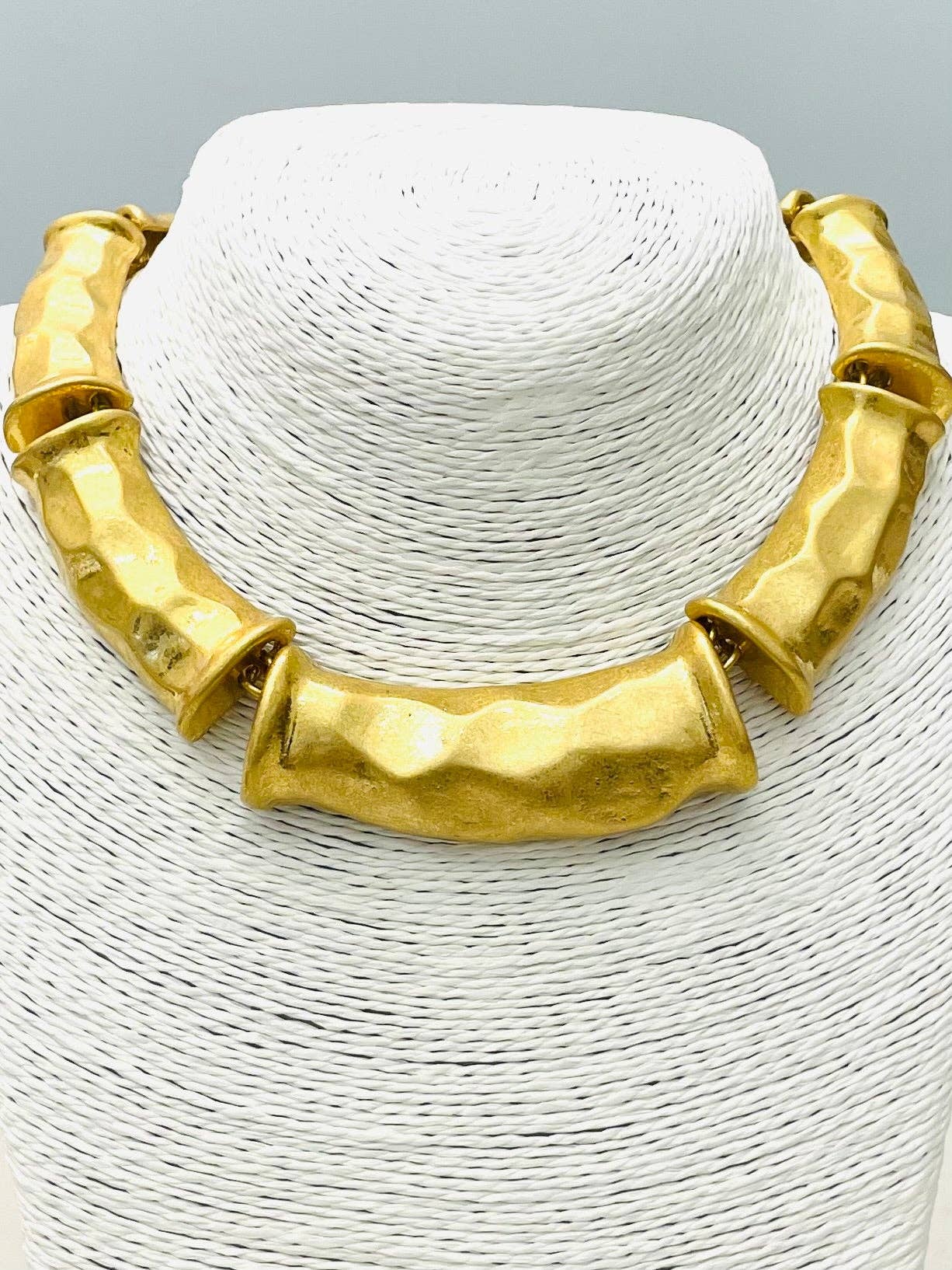 Gold Bamboo Collar Necklace - Sugar Babies Children's Boutique/Meg's Shoppe