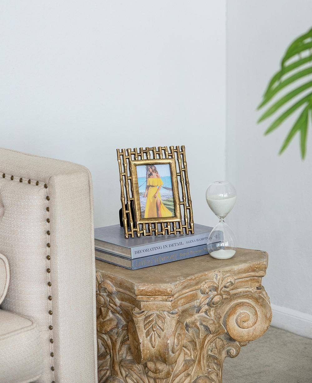 Gold Bamboo Slat Frame - 4x6" Home Decor A&B Home Group Inc.