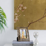 Gold Bamboo Slat Frame - 4x6" Home Decor A&B Home Group Inc.