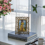 Gold Bamboo Slat Frame - 4x6" Home Decor A&B Home Group Inc.