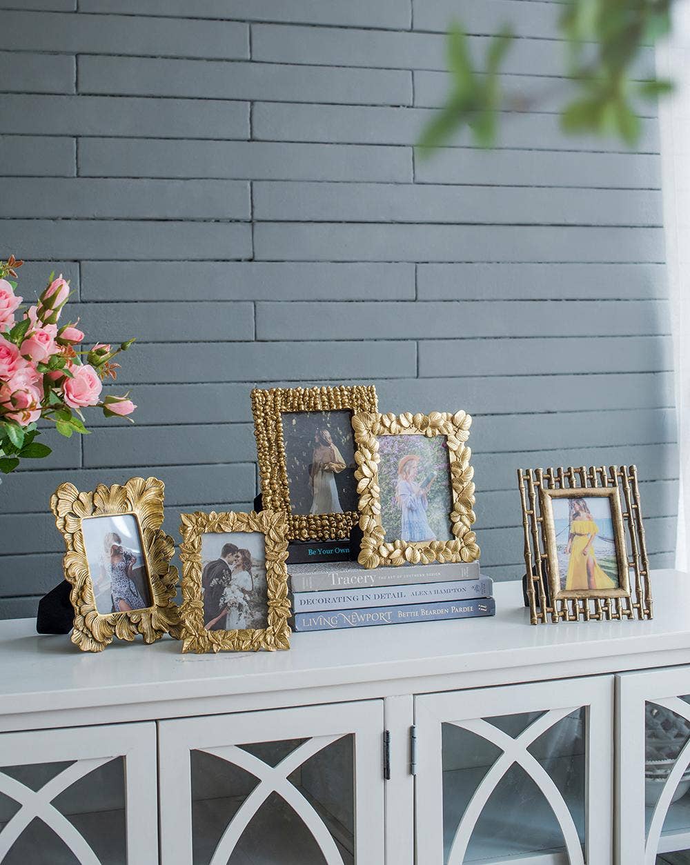Gold Bamboo Slat Frame - 4x6" Home Decor A&B Home Group Inc.