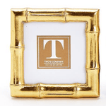 Gold Faux Bamboo Photo Frame - Square 3" Home Decor Two's Company
