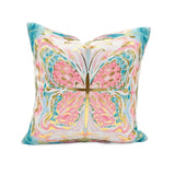 Gold Foil Cortnei Kaleidoscope Butterfly Pillow Textiles Rachel Brooks Design, LLC