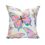 Gold Foil Princess Be Transformed Butterflies Pillow Textiles Rachel Brooks Design, LLC