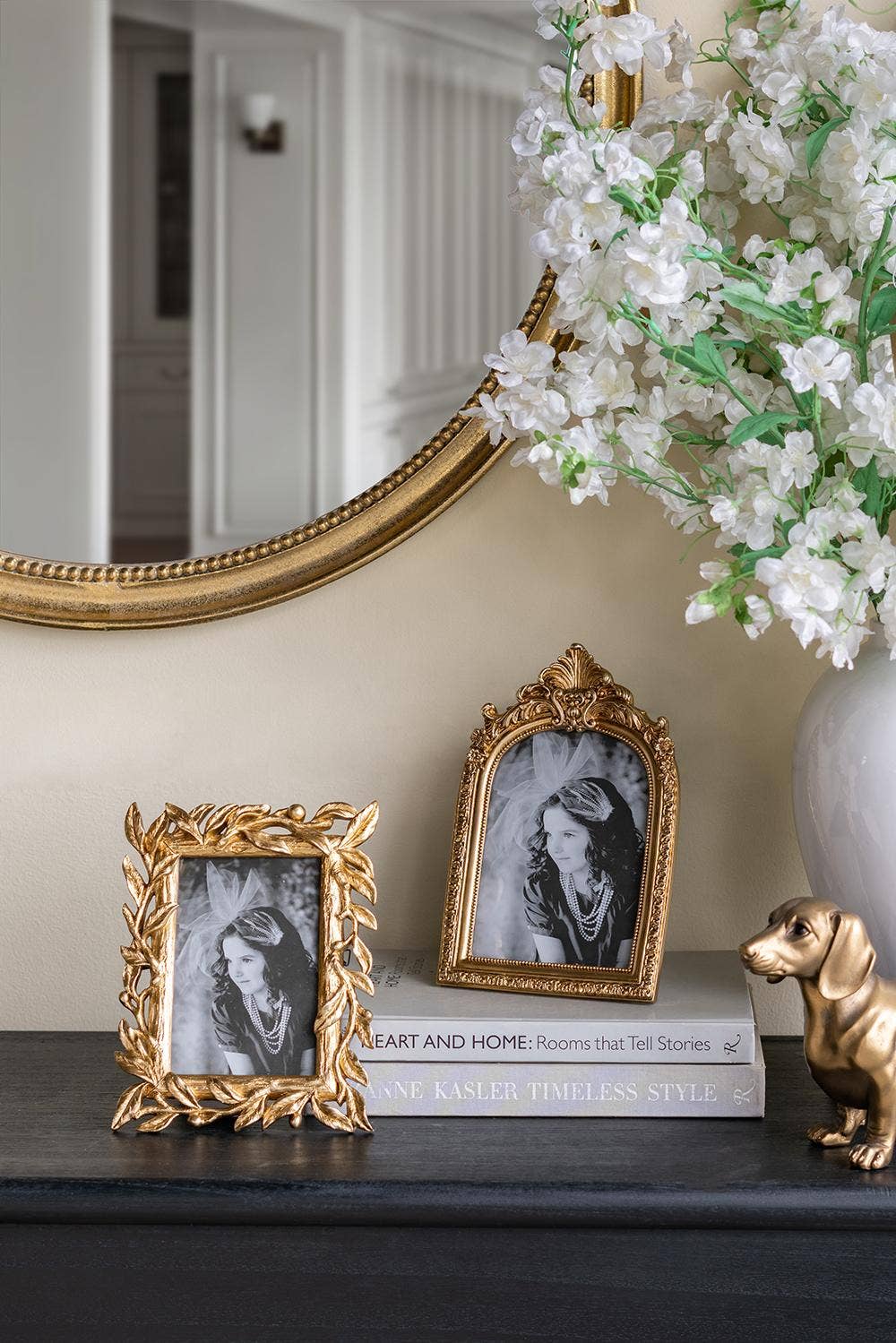 Gold Leaf Accent Frame - 4x6" - Sugar Babies Children's Boutique/Meg's Shoppe