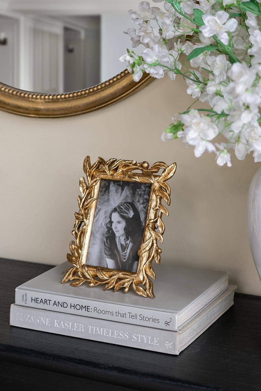 Gold Leaf Accent Frame - 4x6" - Sugar Babies Children's Boutique/Meg's Shoppe