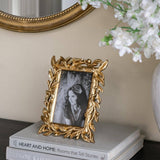 Gold Leaf Accent Frame - 4x6" - Sugar Babies Children's Boutique/Meg's Shoppe