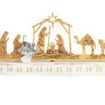 Gold Nativity Countdown Calendar Seasonal Mudpie