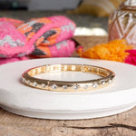 Gold-Tone Eternity Stretch Bangle – Clear Crystal Bracelets PennyLine inc
