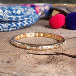 Gold-Tone Eternity Stretch Bangle – Clear Crystal Bracelets PennyLine inc