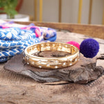 Gold-Tone Eternity Stretch Bangle – Wide - Clear Crystal Bracelets PennyLine inc