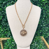 Golden Bee Medallion Necklace - Sugar Babies Children's Boutique/Meg's Shoppe