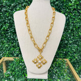 Golden Clover Necklace - Sugar Babies Children's Boutique/Meg's Shoppe