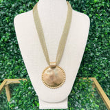 Golden Echo Medallion Necklace - Sugar Babies Children's Boutique/Meg's Shoppe