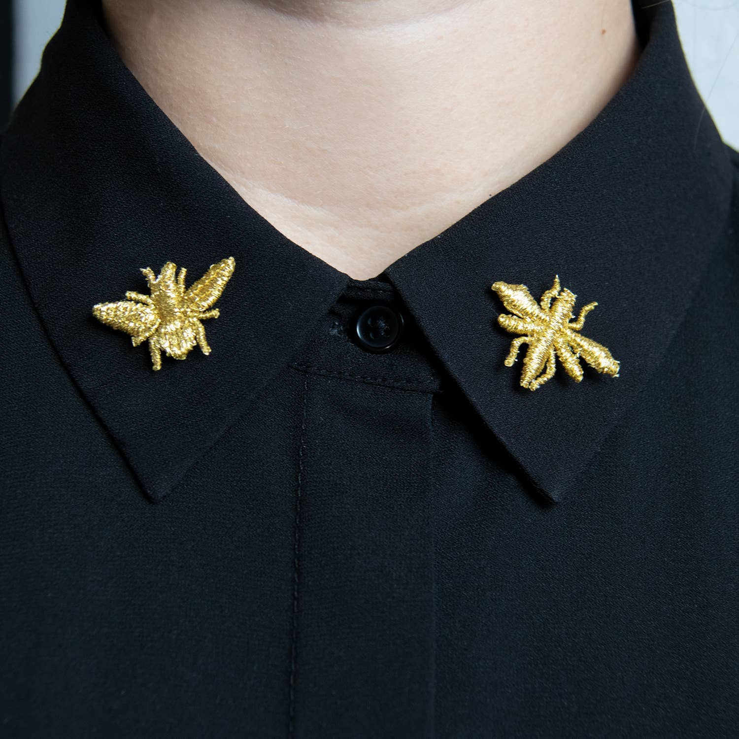 Golden Embroidered Brooches - 3 little Bugs Misc Accessories Botanopia USA - gifts , decor and cards for plant lovers