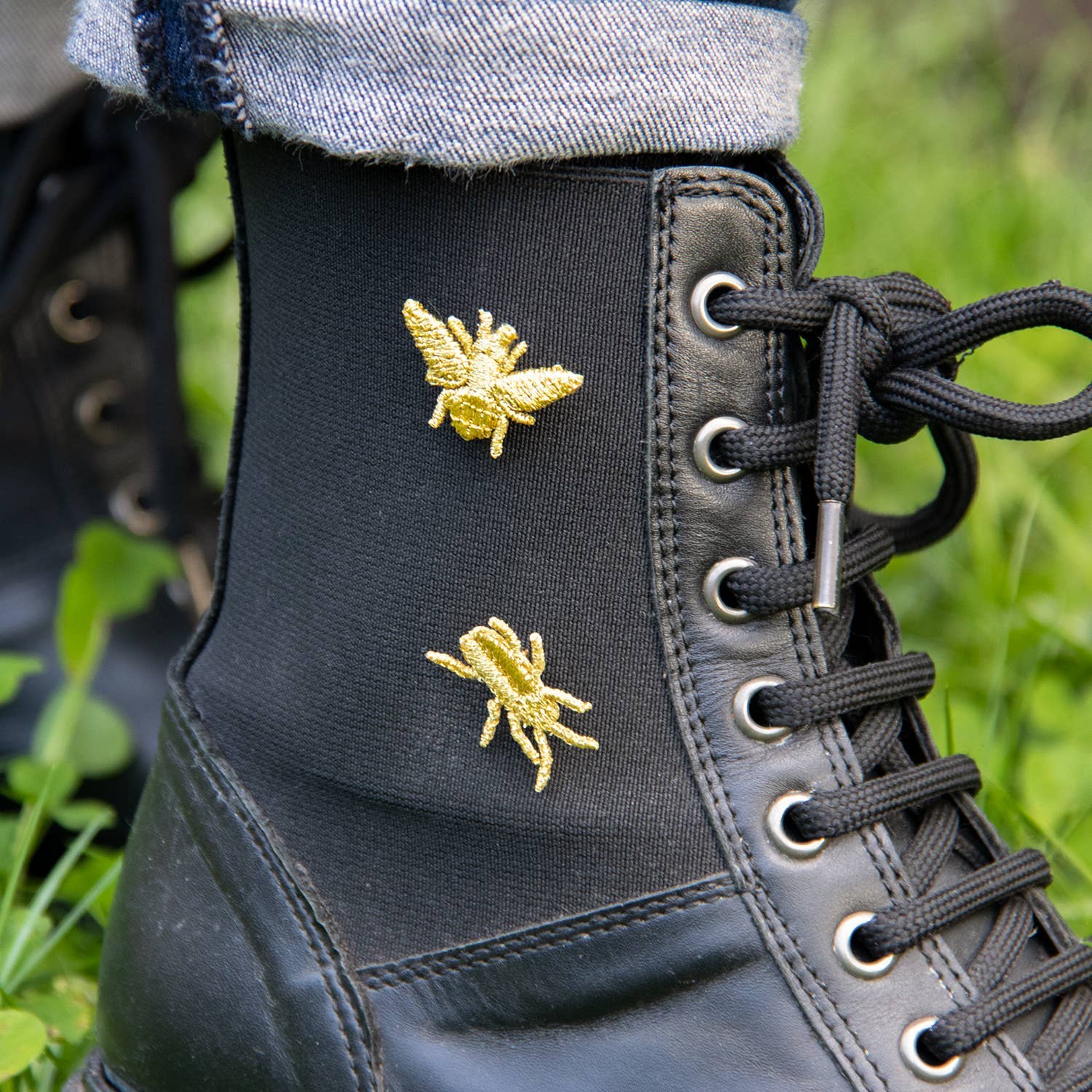Golden Embroidered Brooches - 3 little Bugs Misc Accessories Botanopia USA - gifts , decor and cards for plant lovers