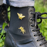 Golden Embroidered Brooches - 3 little Bugs Misc Accessories Botanopia USA - gifts , decor and cards for plant lovers