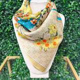Golden Garden Satin Scarf - Sugar Babies Children's Boutique/Meg's Shoppe