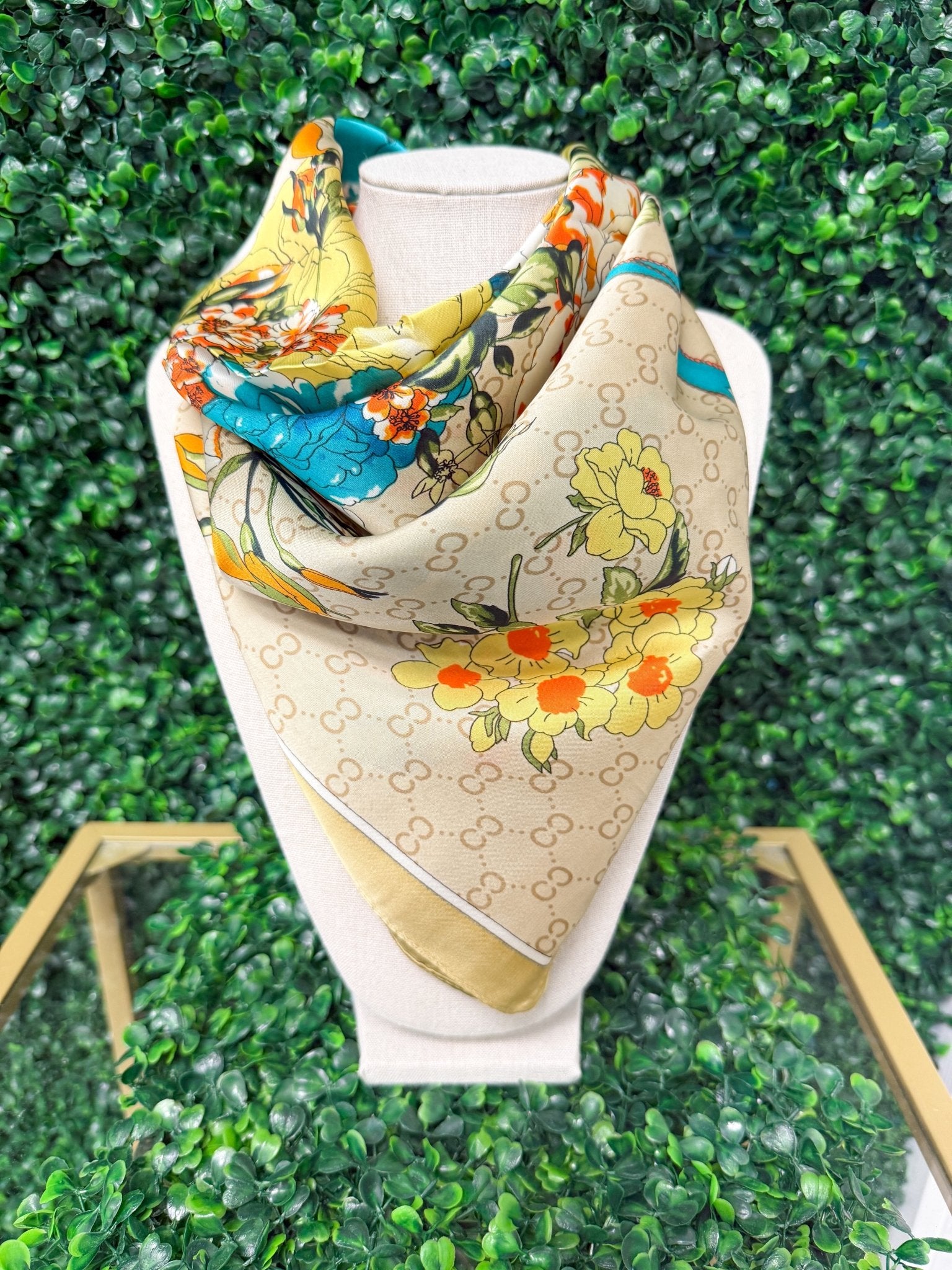 Golden Garden Satin Scarf - Sugar Babies Children's Boutique/Meg's Shoppe