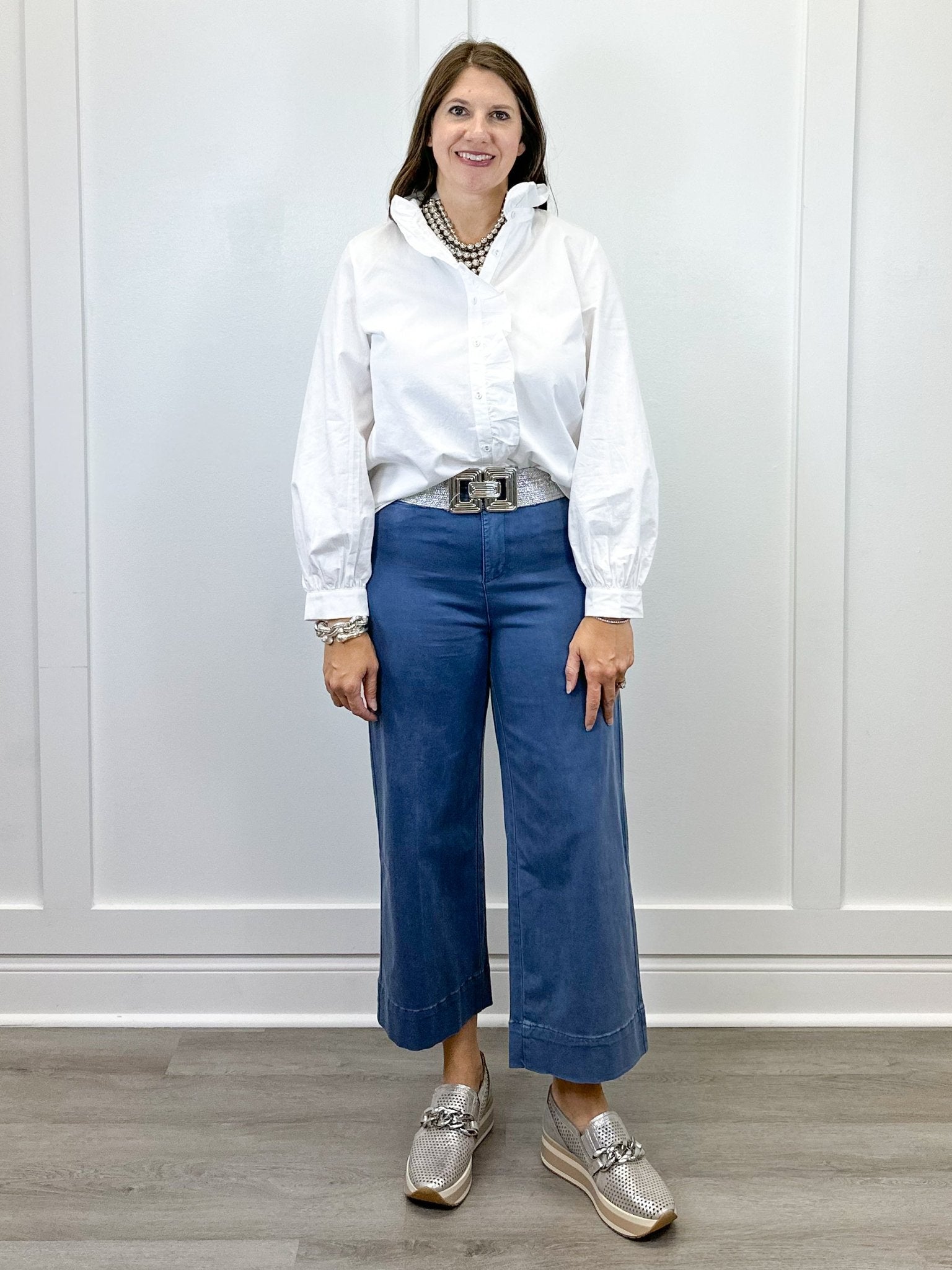 Graceful Frills Blouse - Off White Tops Jodifl