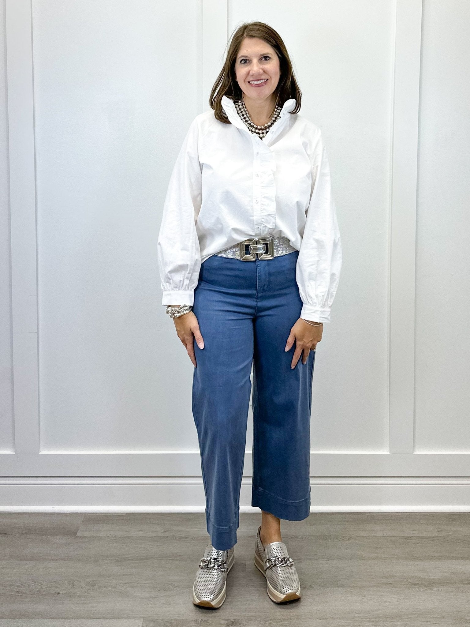 Graceful Frills Blouse - Off White Tops Jodifl