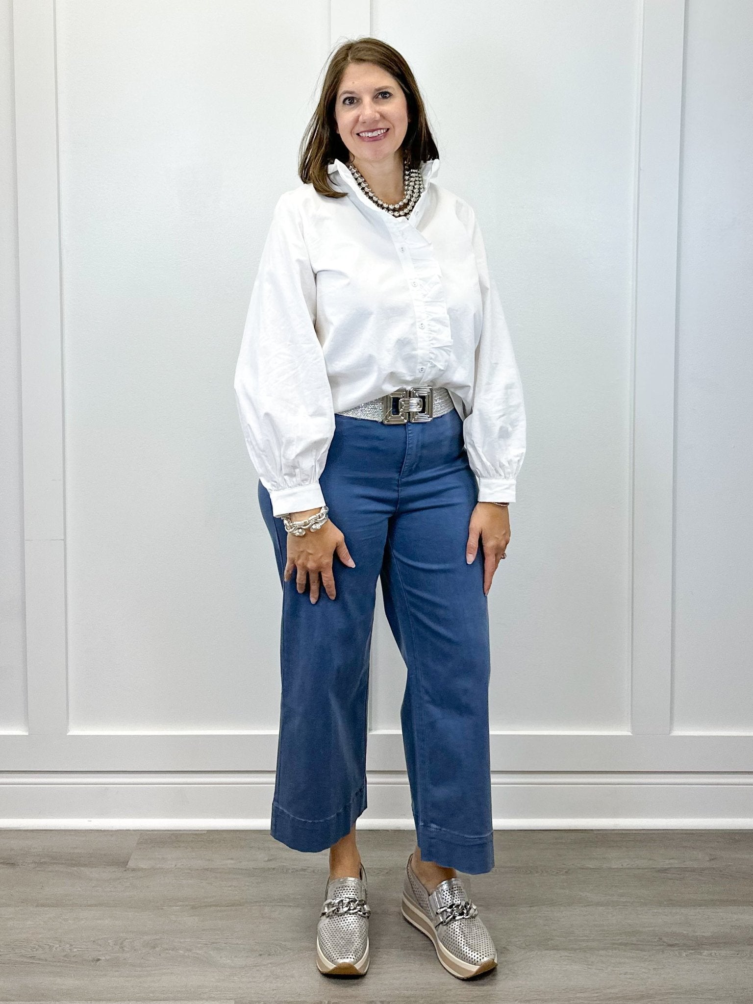Graceful Frills Blouse - Off White Tops Jodifl