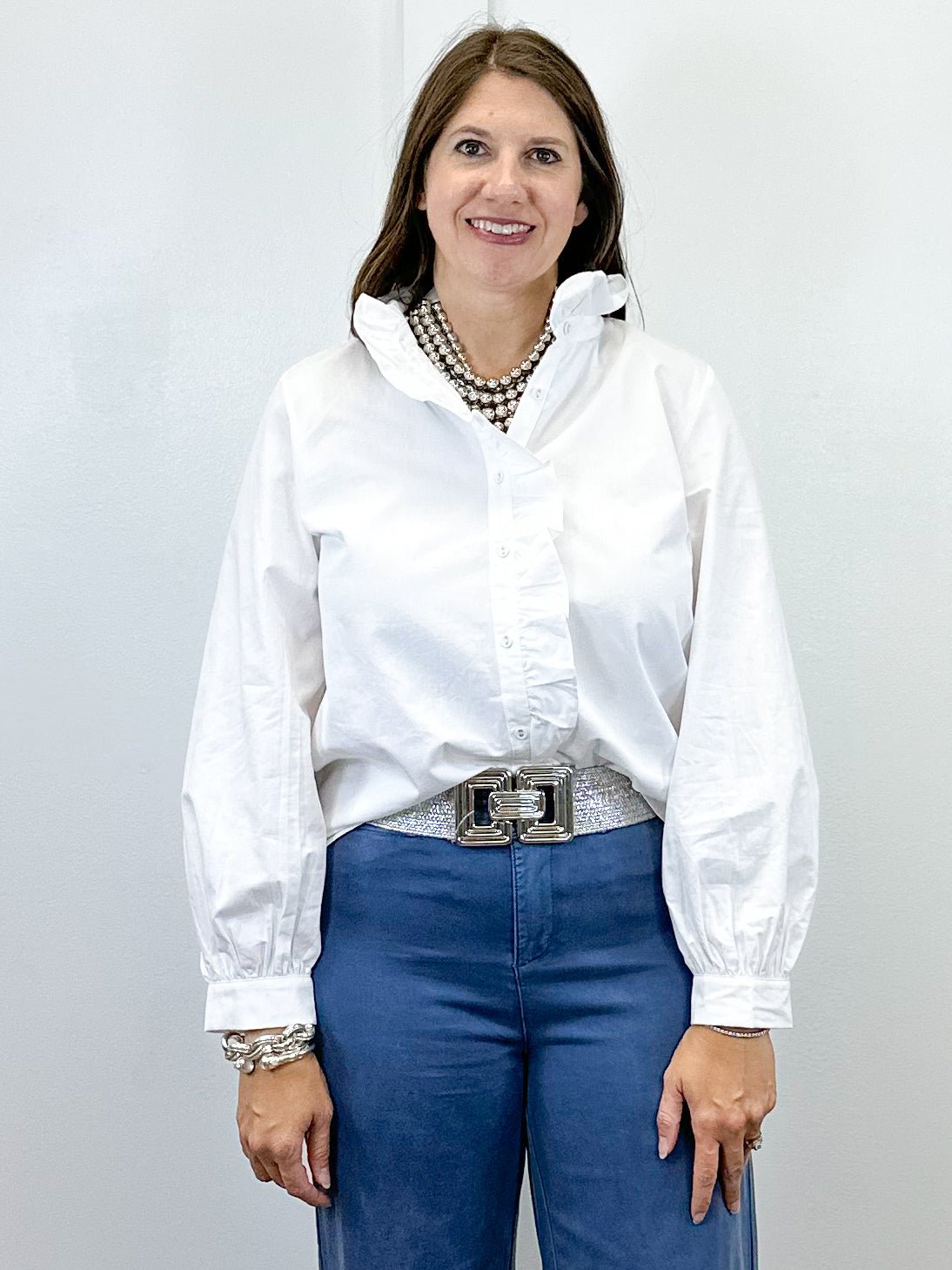Graceful Frills Blouse - Off White