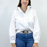 Graceful Frills Blouse - Off White Tops Jodifl