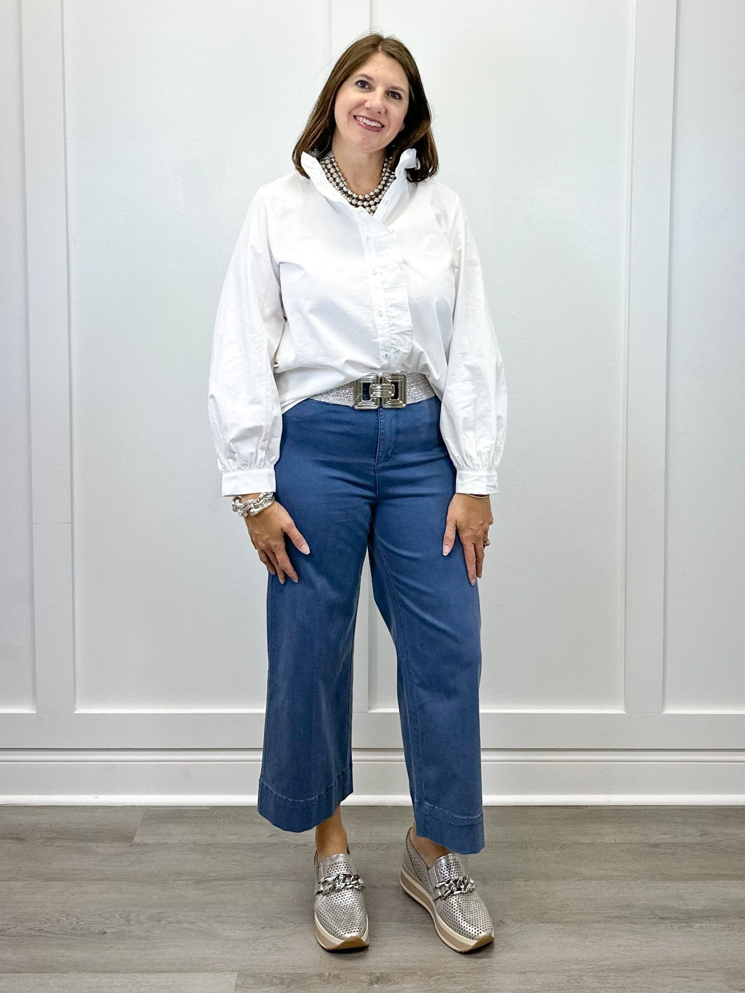 Graceful Frills Blouse - Off White Tops Jodifl