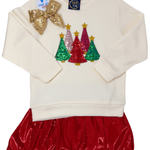 Gracie Bubble Skort - Red Sparkle - Sugar Babies Children's Boutique/Meg's Shoppe