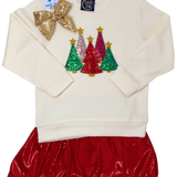 Gracie Bubble Skort - Red Sparkle - Sugar Babies Children's Boutique/Meg's Shoppe
