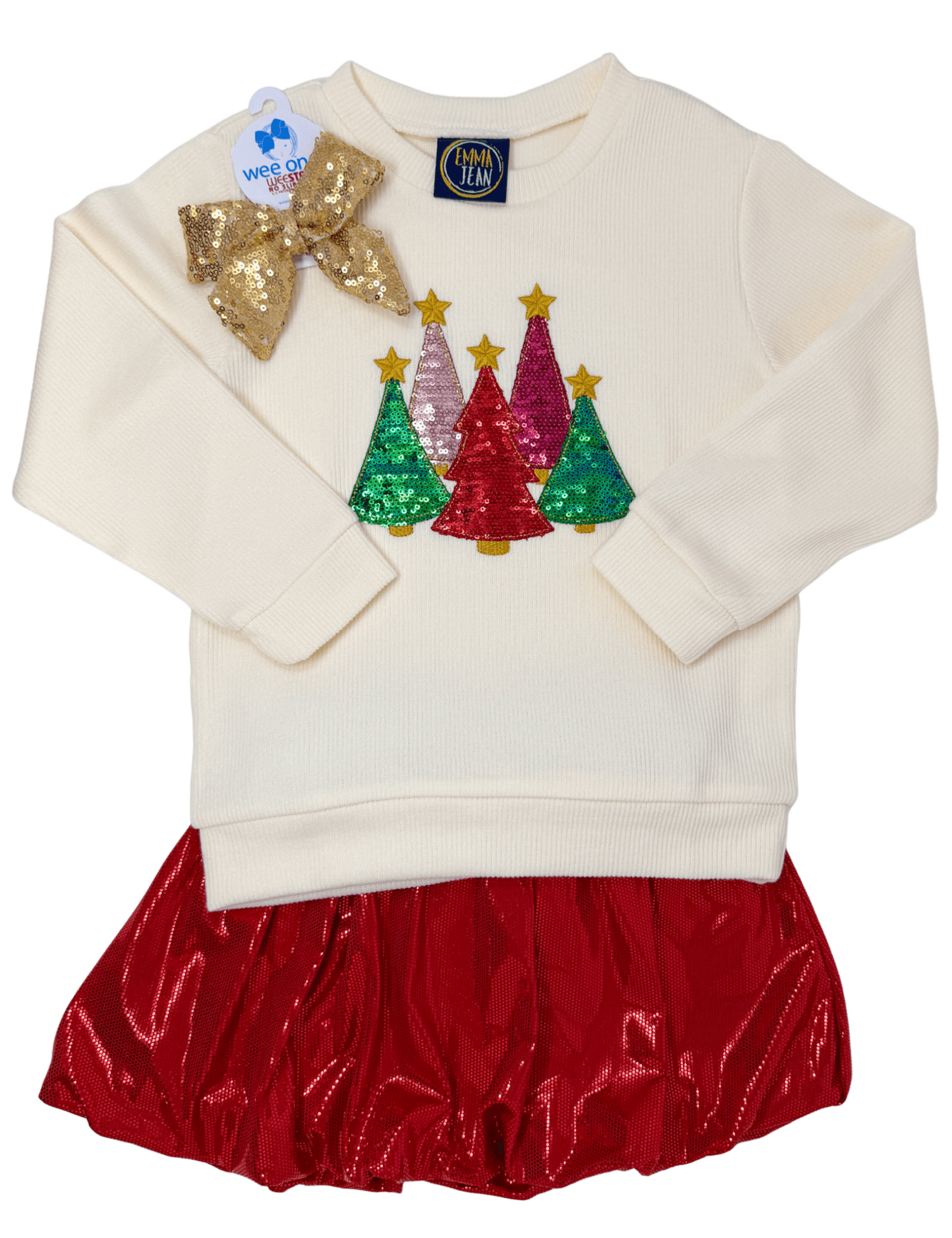 Gracie Bubble Skort - Red Sparkle - Sugar Babies Children's Boutique/Meg's Shoppe