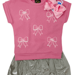 Gracie Bubble Skort - Silver Sparkle - Sugar Babies Children's Boutique/Meg's Shoppe