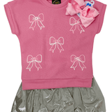 Gracie Bubble Skort - Silver Sparkle - Sugar Babies Children's Boutique/Meg's Shoppe