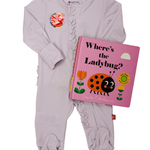 Grape Ice Modal Footie w/ Ruffles - Sugar Babies Children's Boutique/Meg's Shoppe