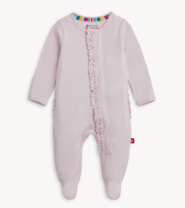Grape Ice Modal Footie w/ Ruffles - Sugar Babies Children's Boutique/Meg's Shoppe