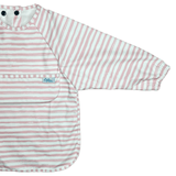 Grayson Long Sleeve Bib - Brush Stripes - Petal Pink Baby Accessories Calla & Friends