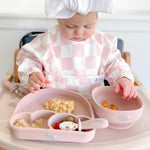 Grayson Long Sleeve Bib - Checkered - Pine Green Baby Accessories Calla & Friends