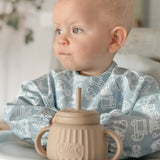Grayson Long Sleeve Bib - Construction Khaki Baby Accessories Calla & Friends