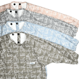 Grayson Long Sleeve Bib - Construction- Powder Blue Baby Accessories Calla & Friends