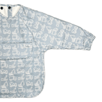 Grayson Long Sleeve Bib - Construction- Powder Blue Baby Accessories Calla & Friends