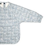 Grayson Long Sleeve Bib - Construction- Powder Blue Baby Accessories Calla & Friends