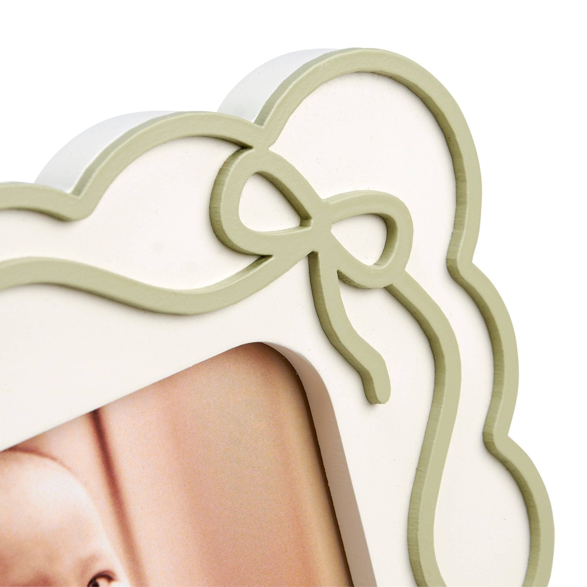 Green Scalloped Photo Frame Home Decor Primitives by Kathy