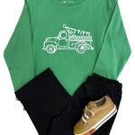 Green Truck w/ Tree LS T-Shirt Boys Tees Mustard & Ketchup