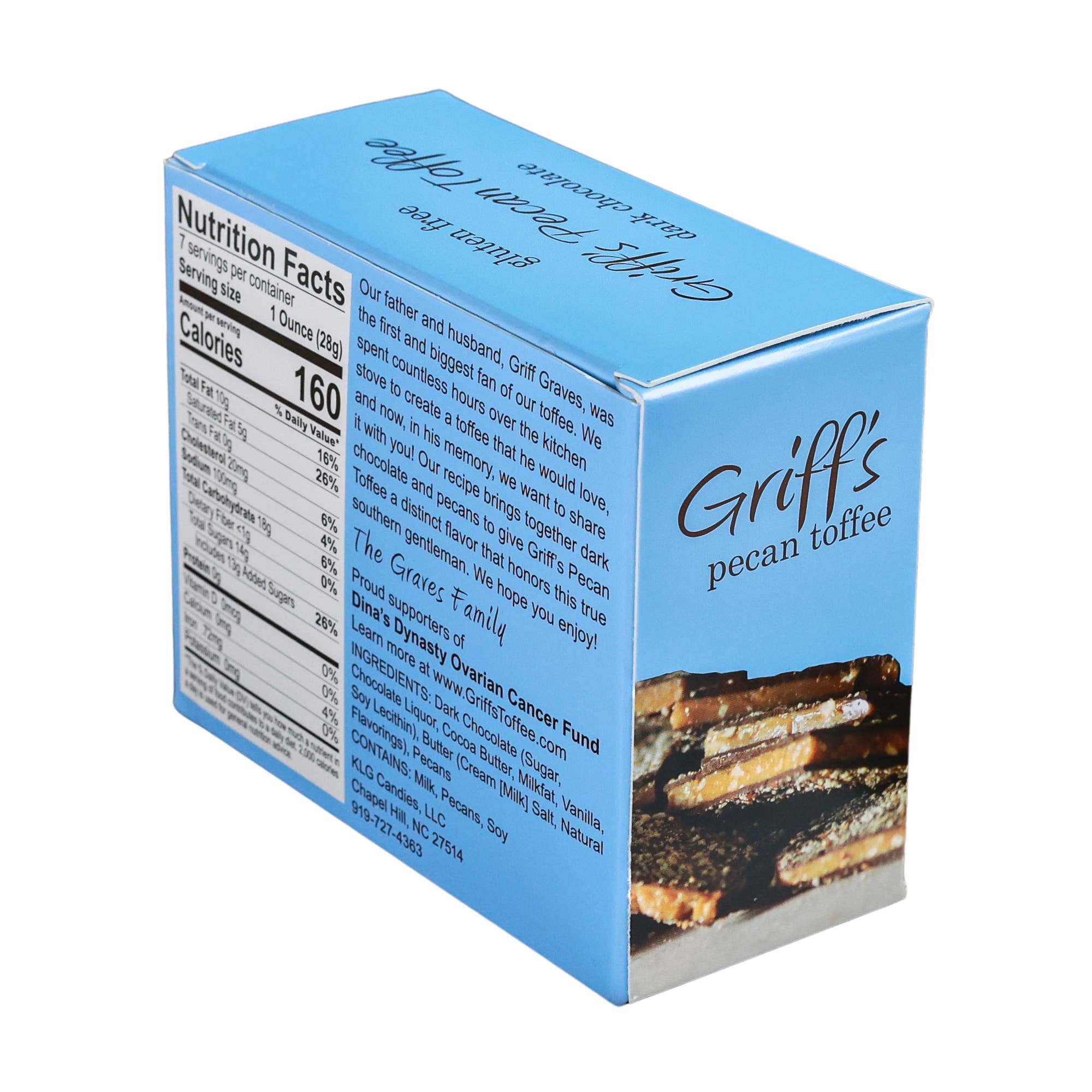 Griff's Pecan Toffee - 7oz Dark Chocolate Toffee Impulse Griff's Toffee