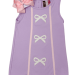 Hadley Bow A-Line Dress - Lavender Girls Occasion Dresses Banana Split