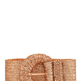 Half Circle Buckle Metallic Straw Belt - Rose Gold Misc Accessories ANB Fashion
