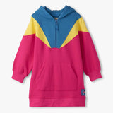 Half-Zip Retro Color Block Dress Girls Play Dresses Hatley
