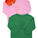 Halloween Cat L/S Shirt - Pink Girls Tops + Tees Mustard & Ketchup