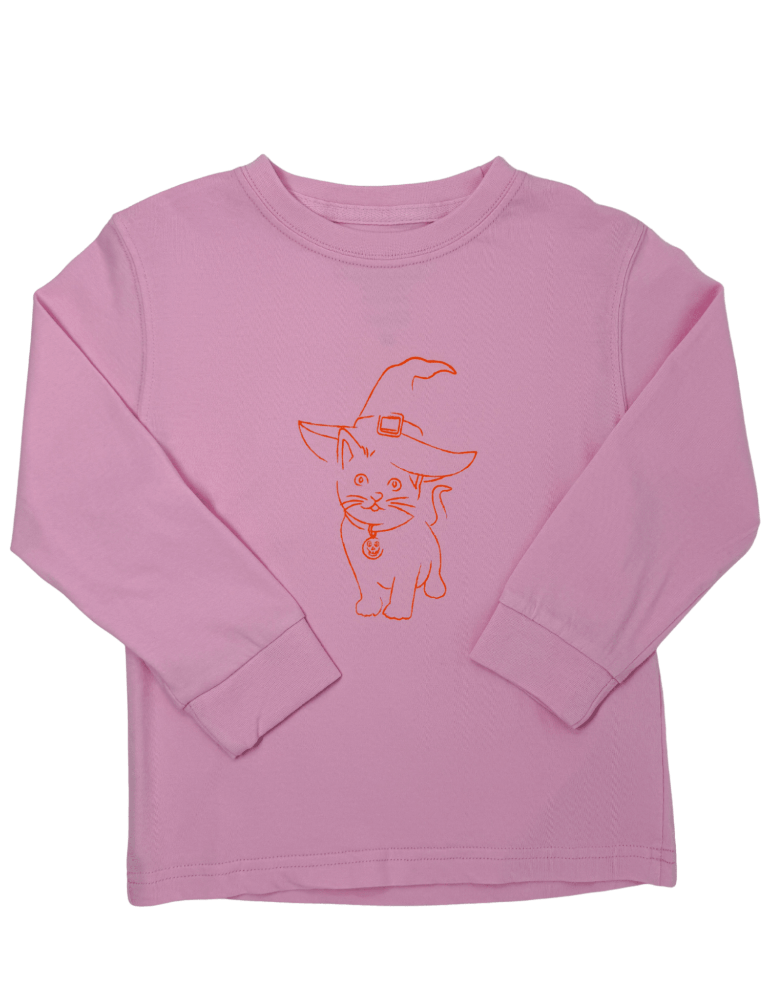 Halloween Cat L/S Shirt - Pink Girls Tops + Tees Mustard & Ketchup